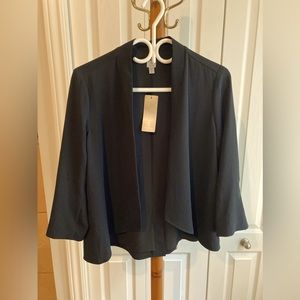 Tristan black fluid blazer